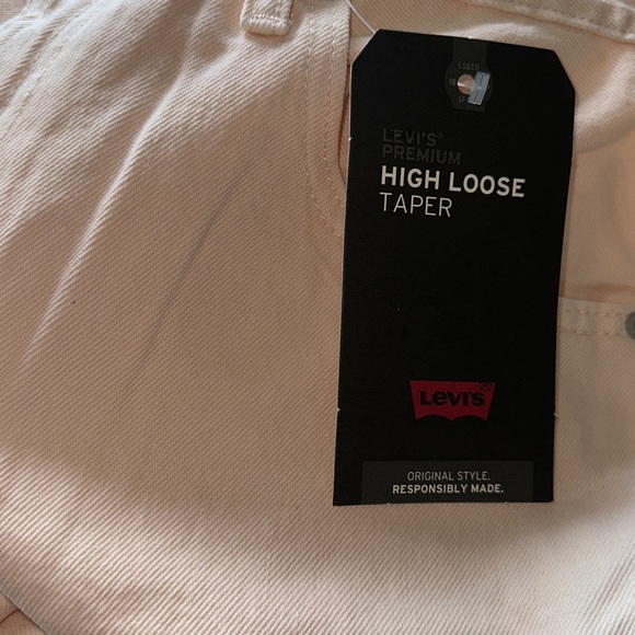 NWT Levi’s Premium High Loose Taper Fit Jeans  In Peach Color 32X29 - Picture 10 of 11